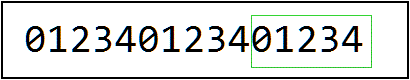Concatenated strings with a correct bounding box around the last segment